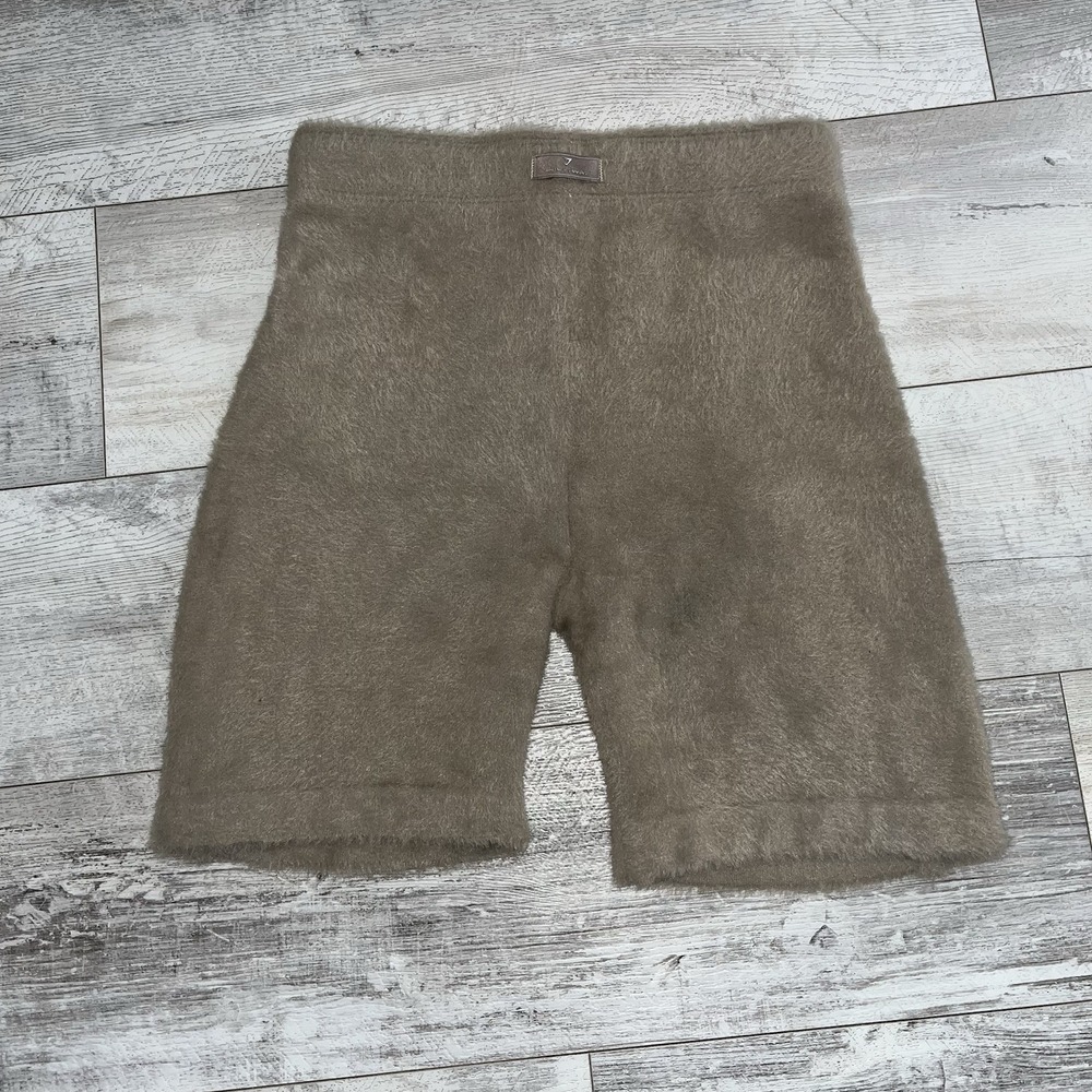 Whitney Simmons Gymshark Shorts Eyelash High Waisted Pull On Brown Women's Sz M - Picture 2 of 12
